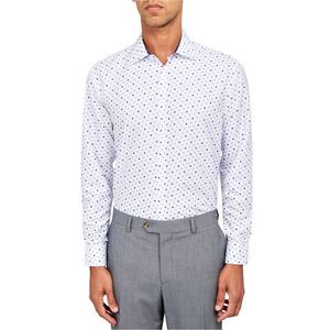 CALABRUM Mens Floral Button Down Dress Shirt, Blue, NWT